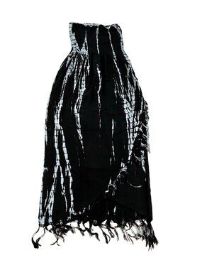 Riviera Sun Tie Dye Tube Fringe Boho Dress Festival Coverup Size Small